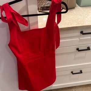 Alice + Olivia Red denim dress